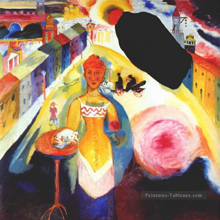 Dame à Moscou Wassily Kandinsky Peintures à l'huile